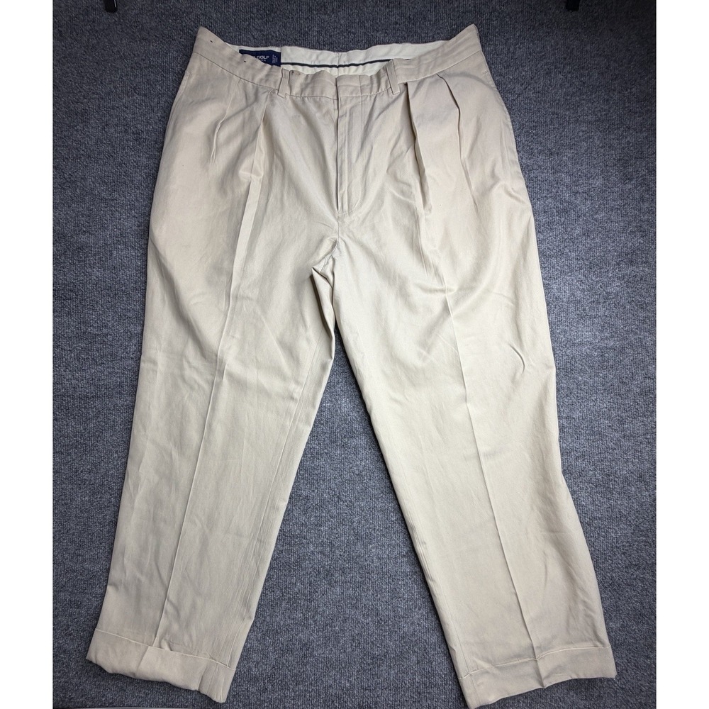 Polo Ralph Lauren Golf Pants Mens 38x30 Cotton Vintage Pleated Classic